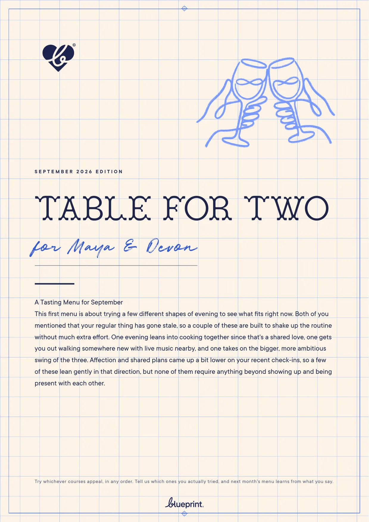 Table for Two, page 1